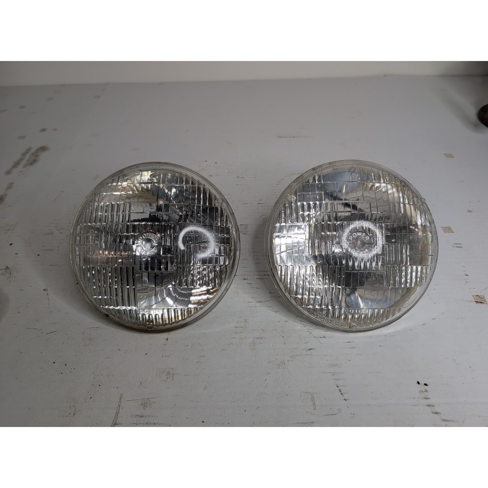 2 AC Delco Power Beam Headlights Guide Sealed Beam E88 E4 P3 P19 113